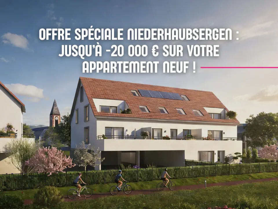 Offre spéciale à Niederhausbergen avec jusqu’à 20 000 € de remise sur une sélection d’appartements neufs de la résidence Oxygène.