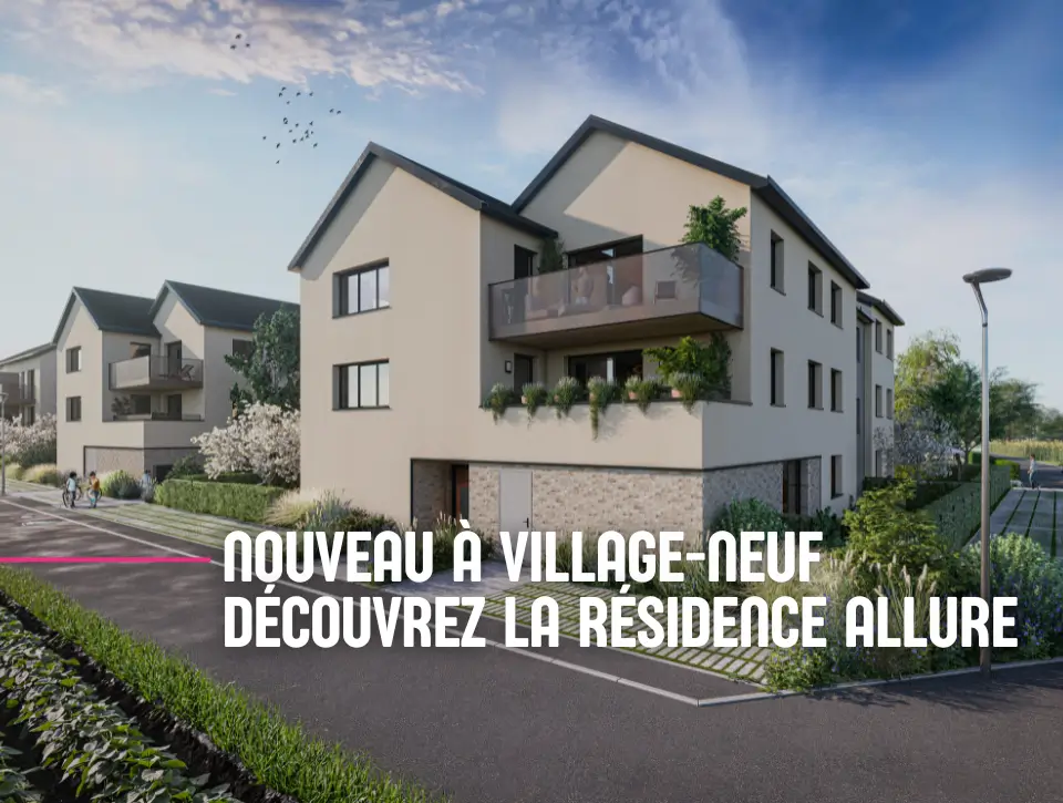 Résidence Allure à Village-Neuf, nouveau programme immobilier neuf proposant des appartements avec balcon ou terrasse.