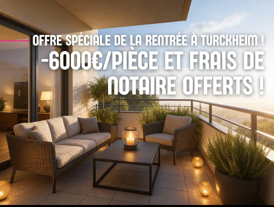 Offre immobilière à Turckheim : 6 000 € de remise par pièce et frais de notaire offerts par Trianon Résidences