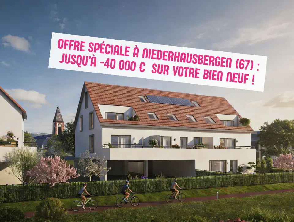 Offre spéciale de rentrée Trianon Résidences à Niederhausbergen : jusqu’à 40 000 € de remise sur un bien immobilier neuf.